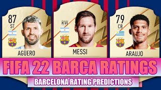 FIFA 22 FC BARCELONA PLAYER RATINGS PREDICTIONS!! | FIFA 22 ULTIMATE TEAM