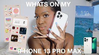 WHAT'S ON MY IPHONE 13 PRO MAX *NEW* apps & aesthetic widgets | iOS 15 + my setup for productivity