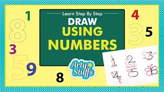 Learn to draw with numbers  | For nursery | Preschool | How to Draw using  1-10 Numbers