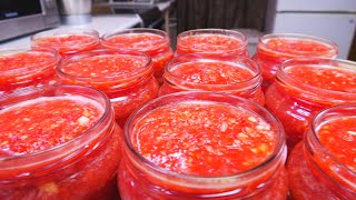 Сибирский ГОРЛОДЕР (Огонёк) с чесноком на зиму. Siberian tomato paste.