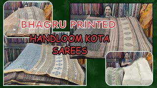 Bhagru Printed Handloom Kota Sarees on offer