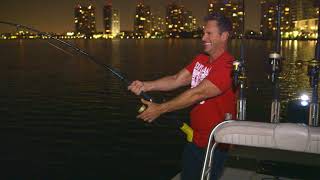 Big Tarpon at night in Miami with Peter Miller and Capt Russell