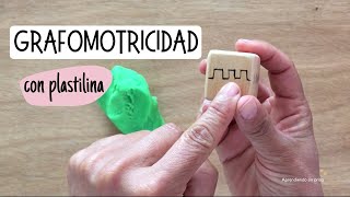 Grafomotricidad con plastilina.