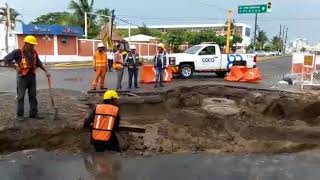 Por mala planeación de las obras en Urano, lluvia provoca socavones