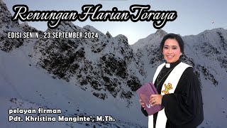 Renungan Harian Toraya | Senin, 23 September 2024