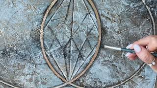 Проработка кристаллов внутри символа Vesica Pisces