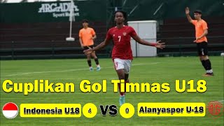 Highlight Timnas Indonesia U18 vs Alanyaspor U18 | Cuplikan Gol Timnas U18 Indonesia