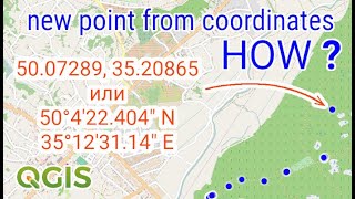 Как создать новую точку по координатам в QGIS в сушествующем слое