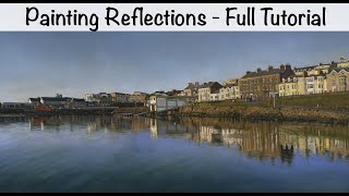 Painting a Building and Water Reflections in Soft Pastel