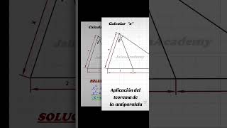 Aplicación del teorema de la antiparalela #aprendegeometriaplana #formasgeometricas #geometry #uni