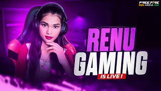 Renu gaming is live🩷😎Free Fire Live🥰Facecam Live Stream - Girl streamer🔥