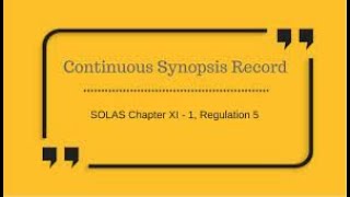 Continuous Synopsis Record (CSR)