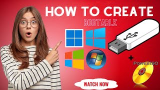 100%! How to Create USB Bootable Windows 11|10|8|7 Using PowerIso