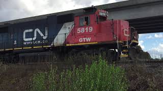 CN switchers taking cars to Thorton Yard