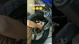 ternyata pasang roda pake rem v brake sulit juga