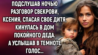 Подслушав ночью разговор свекрови, Ксения, спасая свое дитя уехала в дом покойного деда. А услышав