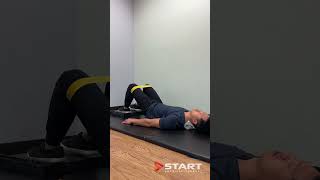 PRI supine hooklying supported resisted right glute max with right AF IR