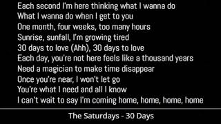 The Saturdays - 30 Days (Lyrics)