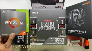 AMD Ryzen 7 5800X Be quiet Dark Rock Pro 4 msi B550M PRO-VDH WIFI GTX1650 Gaming PC Build