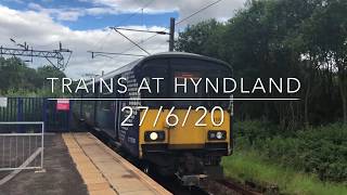 Trains at Hyndland 27/6/20 including E.C.S movement