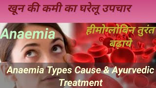 Anaemia के कारण,लक्षण और घरेलु उपाय!!  खून की कमी !! Ayurvedic treatment of Anaemia!!क्या है एनीमिया