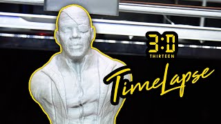 3D Printer Timelapse - Samuel L. Jackson as Marvel's Nick Fury 4K (Qidi Tech X-Max)