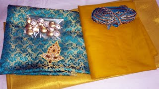 GOLD Blouse Design for Silk Saree | Designer Tissue Saree Blouse Design | @thaiyaltamilil