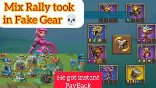 Mix Rally V/S Fake gear F2P Rally Trap 💀, He got instant PayBack Lords Mobile