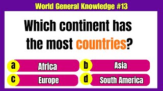 20 Fun World General Knowledge Questions with 4 Options | Test Your Skills! 🌍 (Part 13)