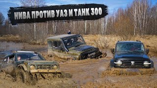 НИВЫ против УАЗа! ПРОВЕРКА на проходимость. TANK 300 Царь ГОРЫ