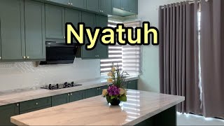 Terjah kabinet dapur solid nyatuh hijau matte - dapur impian