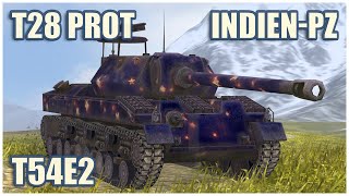 T28 Prototype, T54E2 Shark & Indien-Panzer • WoT Blitz Gameplay