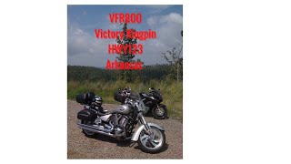 Honda VFR 800 and Victory Kingpin on HWY 123 in Arkansas