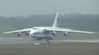 ✈ Volga-Dnepr Airlines Antonov AN124 Landing At Hamburg Airport