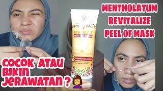 PEEL OF MASK LAGI..💆‍♀️ BEAUTY MASK MENTHOLATUM REVITALIZE