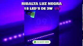 Ribalta de Luz Negra 18 Leds de 3W UV - 09 Iluminação