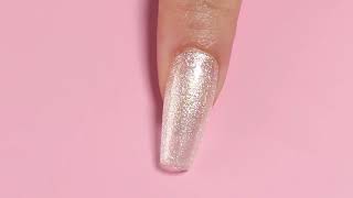 Aimeili White Glitter Gel Polish for Winter Snowflake Nail