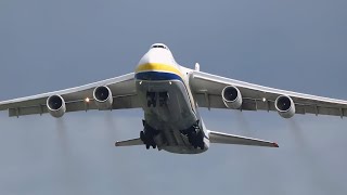 Antonov AN-124 UR-82007 Wet Landing & Sunny Take Off from East Midlands Airport