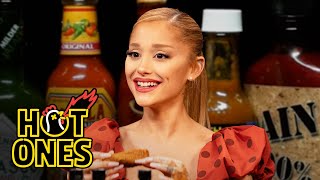 Ariana Grande Hits a High Note While Eating Spicy Wings | Hot Ones