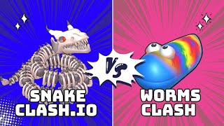 Snake Clash.io VS Worms Clash 🪱 🐍 Battle game 🎮