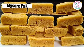 Mysore Pak Easy Recipe | Diwali Sweets ಮೈಸೂರ್ ಪಾಕ್  | Ghee -Oil Mysore Pak  | INDIAN SWEETS