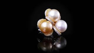 Yoko London | Aurelia Golden South Sea Pearl and Diamond Ring