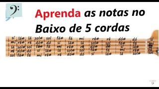 Notas no Baixo de 5 cordas - Escala Cromática