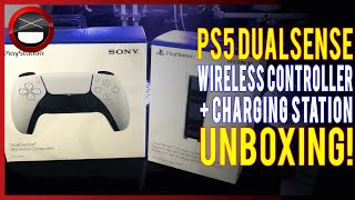 SONY PS5 DualSense Controller + DualSense Charging Station UNBOXING!