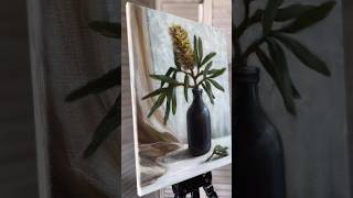 Oil on canvas. #stilllifepainting #art #painting #oiloncanvas #banksia #australianartist #nature