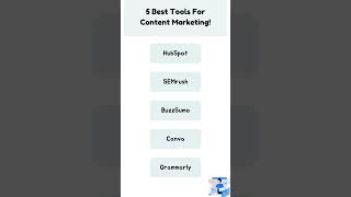 5 Best Tools For Content Marketing!