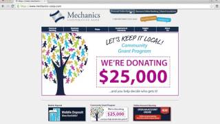 Mechanics Cooperative Bank Online Banking Login Instructions