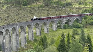 The Iconic 21-Arched Glenfinnan Viaduct From The Harry Potter Franchise, Jacobite Train Tour!