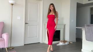 Sexy High Slit Dresses Try On| Valentina V