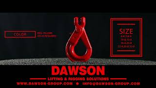 DAWSON DS082 G80 European Type Clevis Self-locking Hook, Grade 80 Clevis Hooks